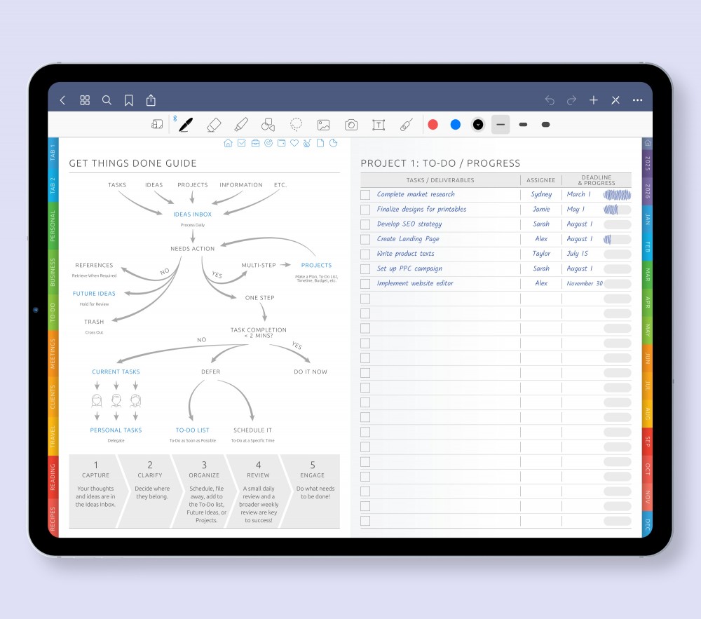 Take Control of Your Tasks and Achieve Your Goals Template for Digital Planner Take Control of Your Tasks and Achieve Your Goals for Digital Planner