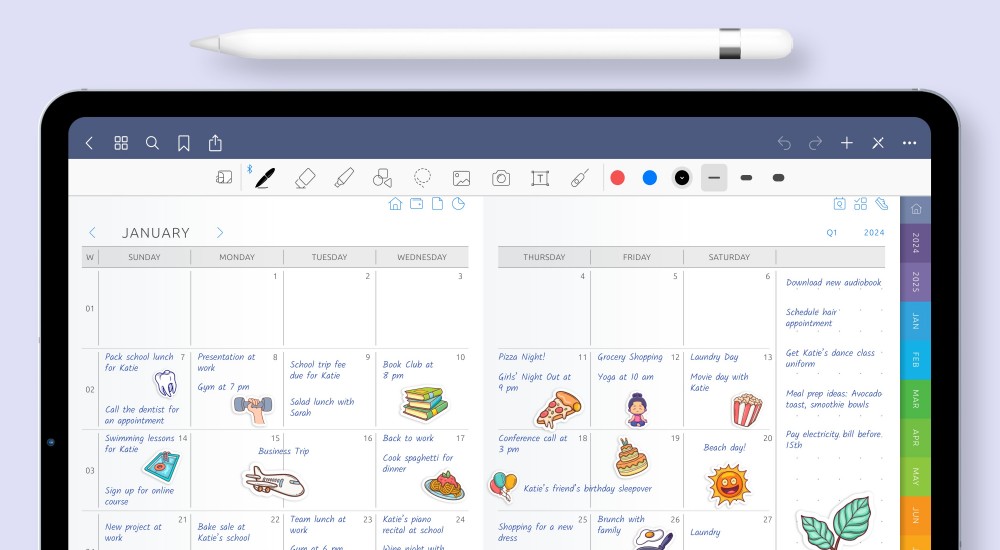 Digital Monthly Calendar (5 years)