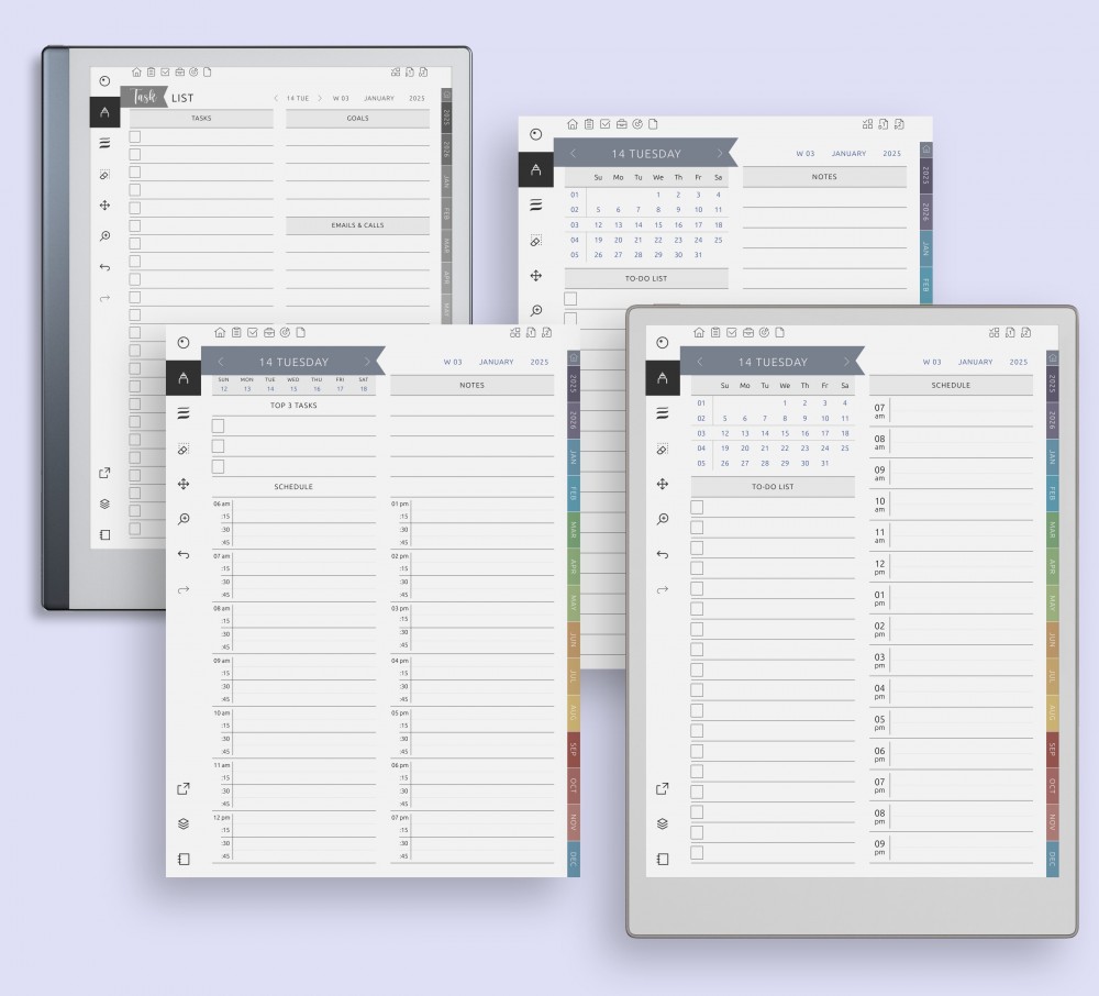 Daily Pages Designed for Your Business Template for reMarkable