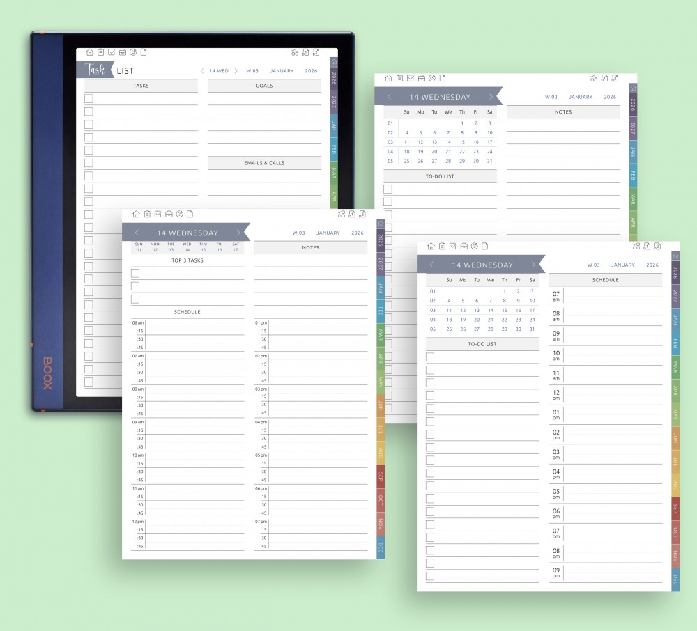 Daily Pages for Shop Owners Template for Boox Note