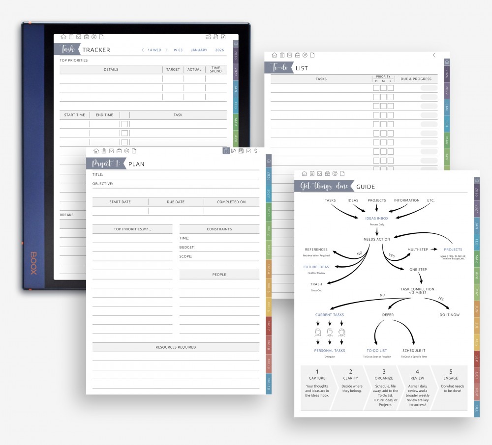 Entrepreneur Productivity Tools Template for Boox Note