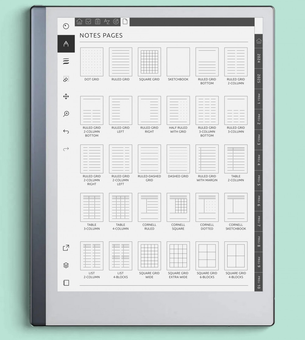 Tailor Your Note-Taking: Unmatched Customization at Your Fingertips Template for reMarkable