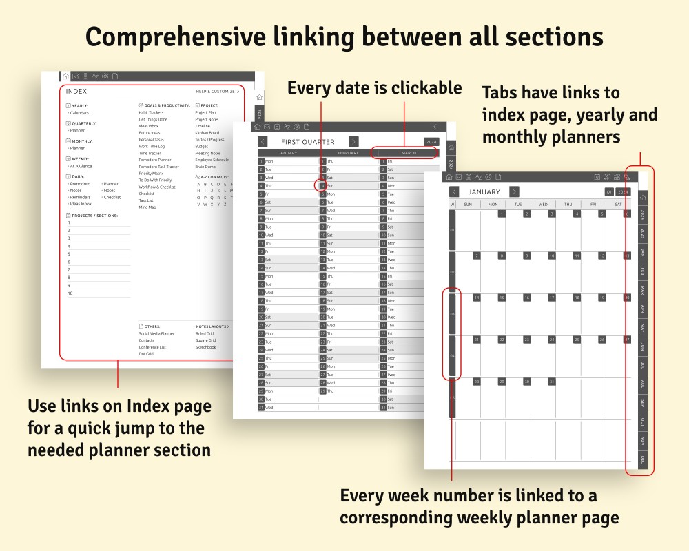 Smooth Navigation Template for reMarkable
