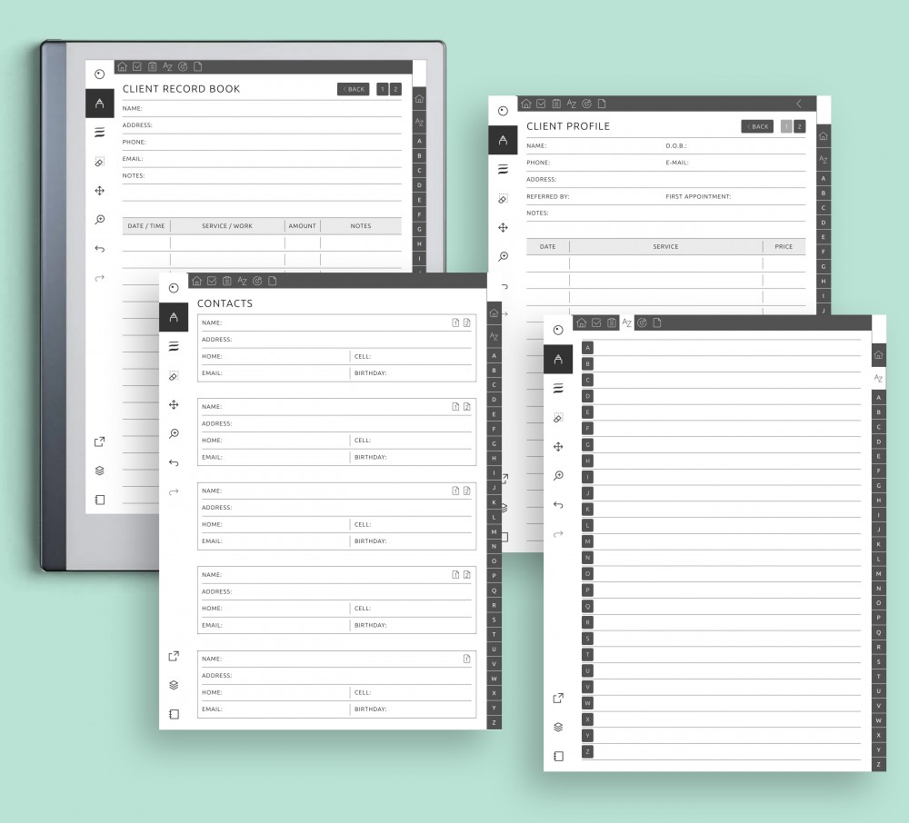 Effortless Client Management with Customizable Templates Template for reMarkable