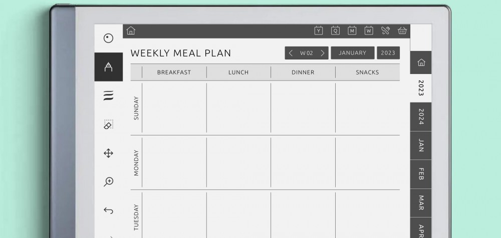 reMarkable Meal Planner