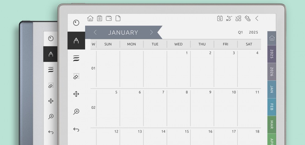 reMarkable Monthly Calendar (5 years)