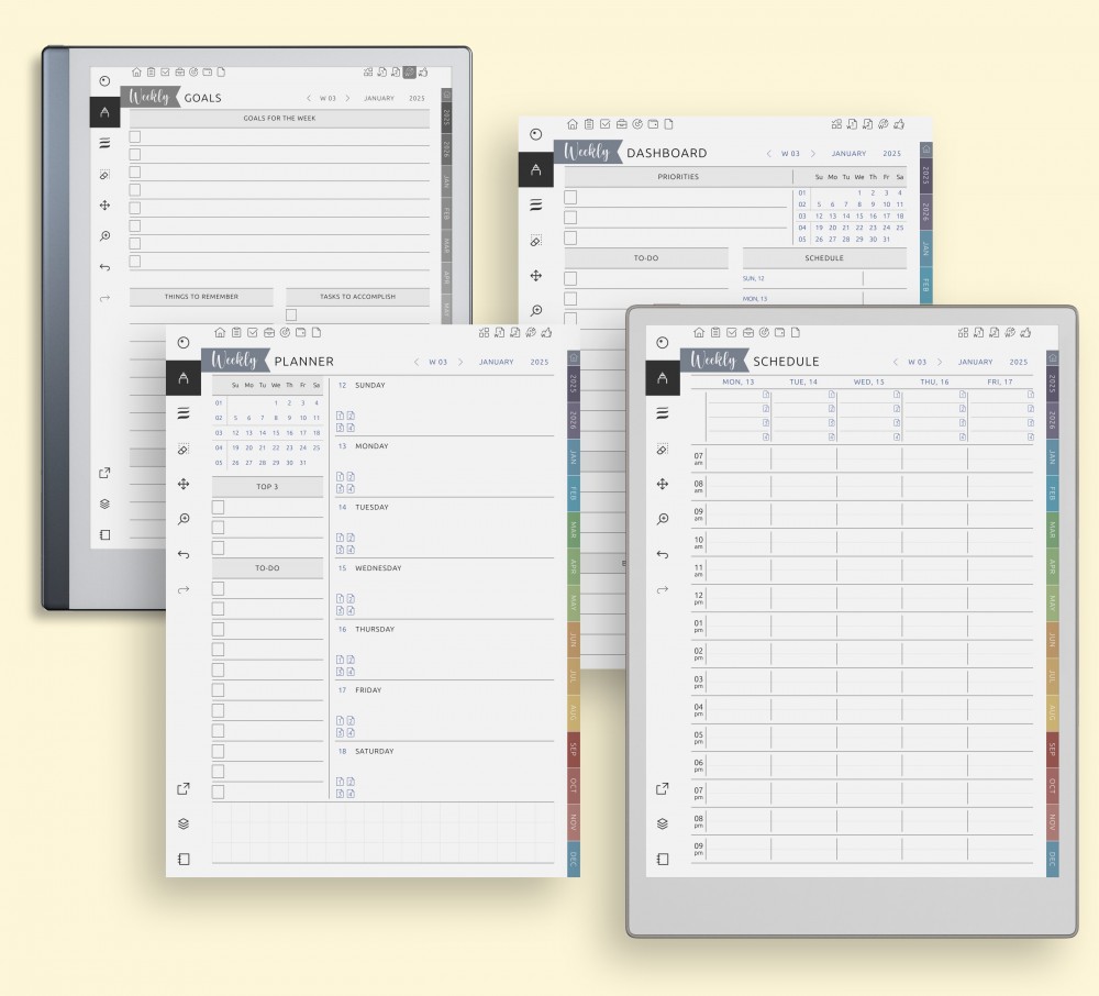 📅 Plan Your Week with Clarity for reMarkable 📅 Plan Your Week with Clarity Template for reMarkable