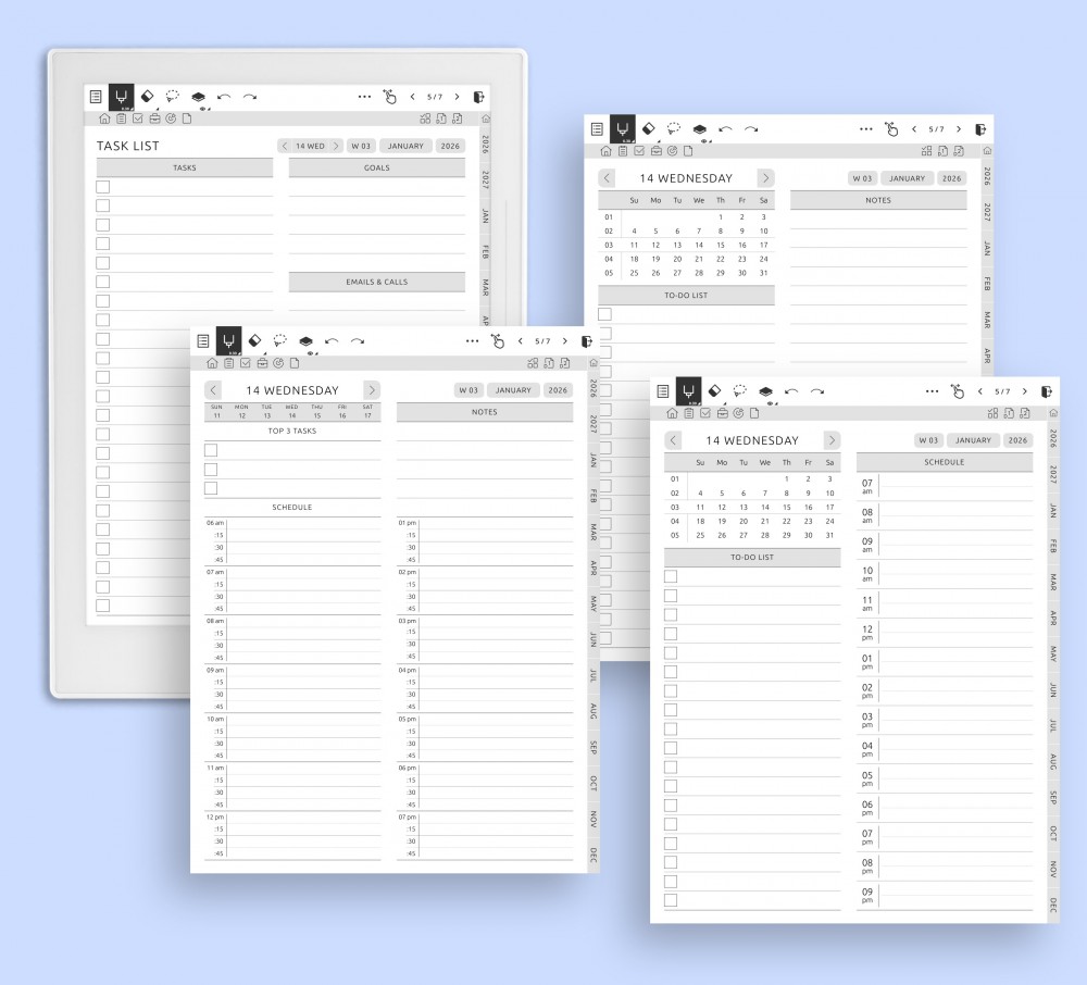 Daily Pages for Shop Owners Template for Supernote
