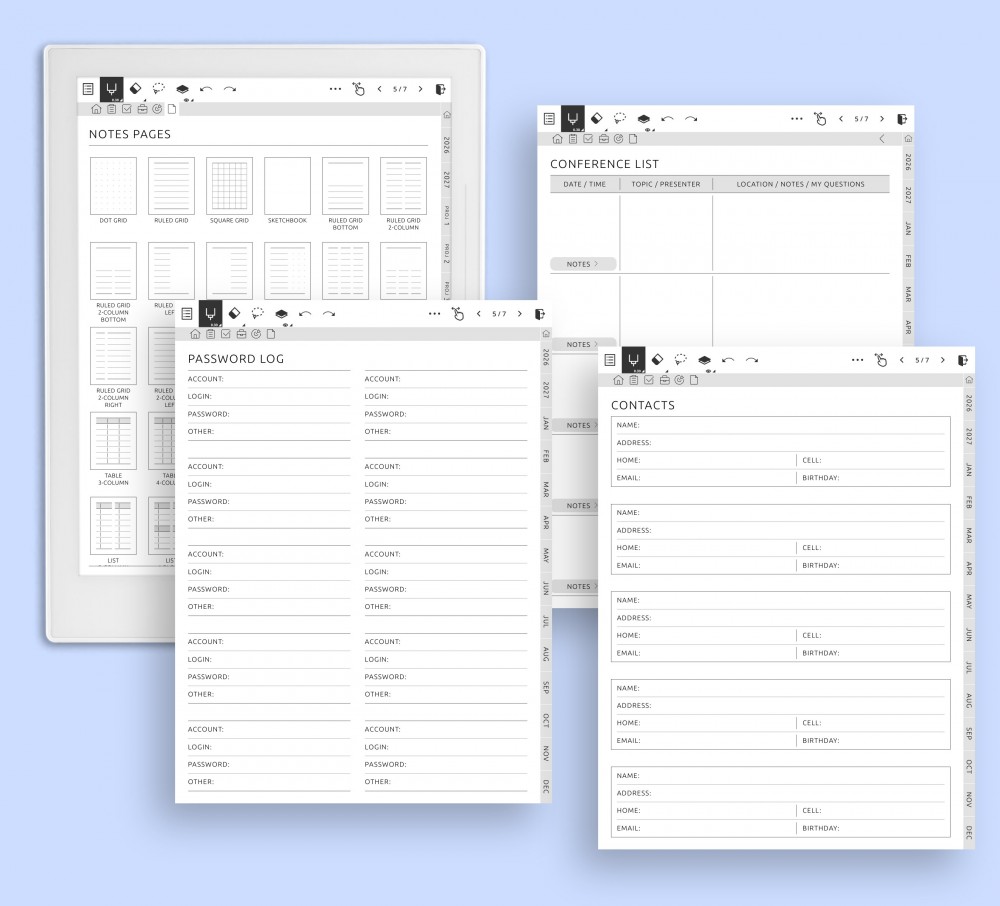 Extra Templates for Every Need Template for Supernote