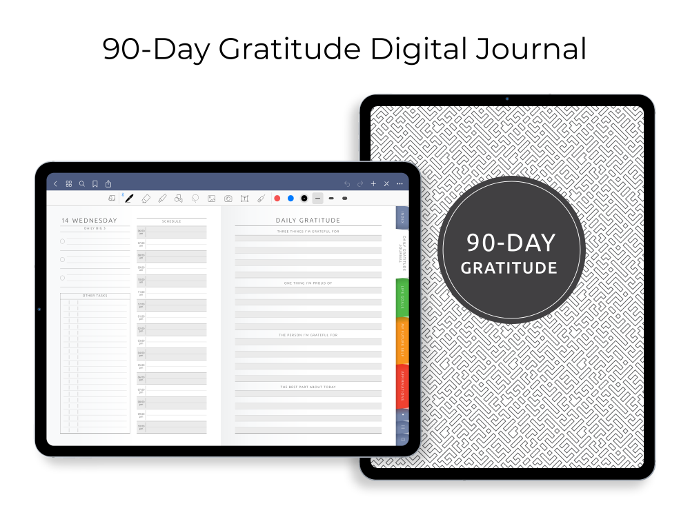 Digital 90-Day Gratitude Journal