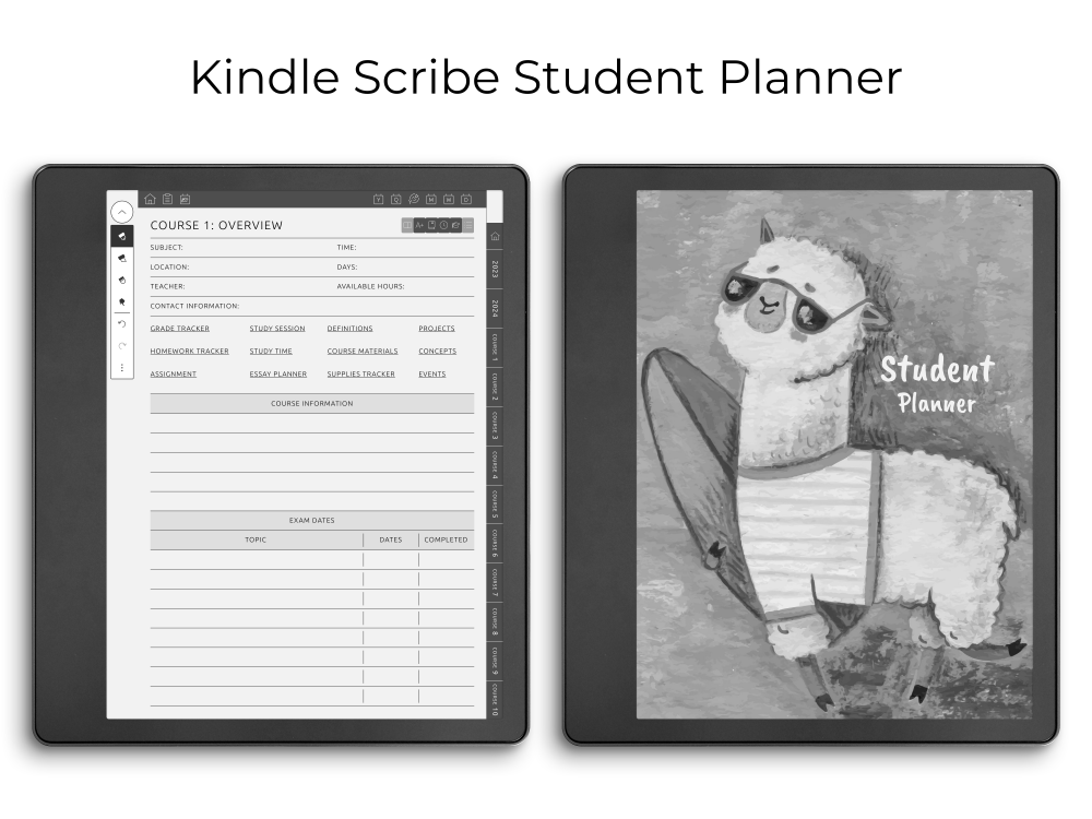 Kindle Scribe Student Planner Kindle Scribe Student Planner