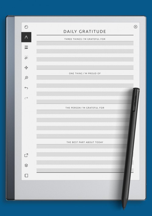 reMarkable Daily Gratitude Template