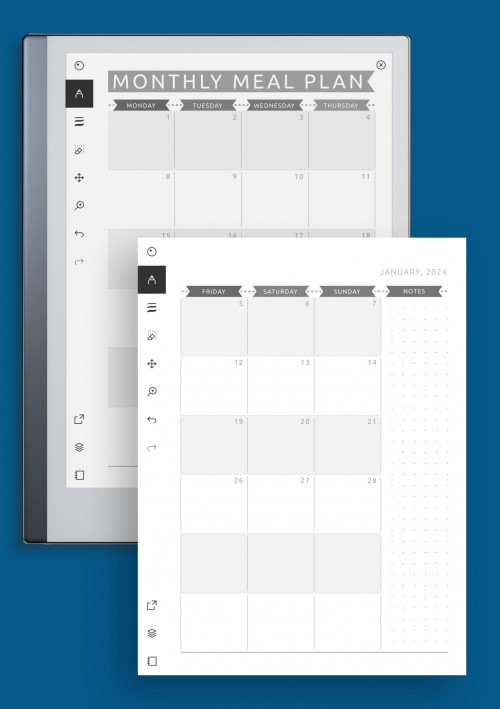 reMarkable Monthly Meal Plan - Casual Style